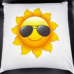 Sun w/glasses Pressure Activated Massage Pillow